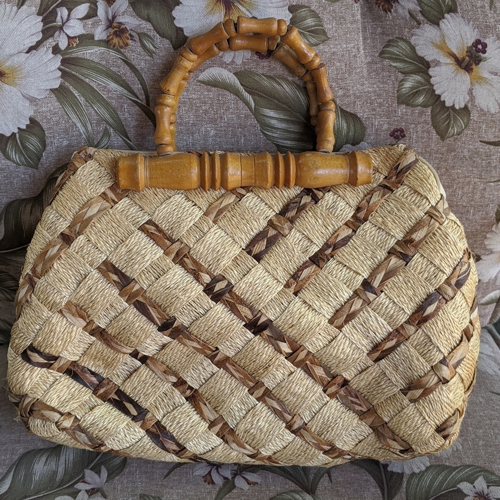 Vintage Woven hand bag purse from Philippines